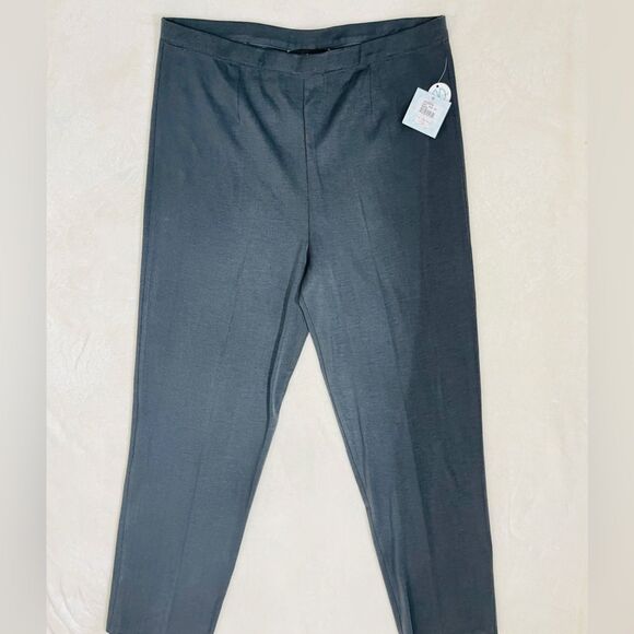 NWT Ming Wang Plus Size Basic Cut Dress Pants in Gray Size 1X - Picture 5 of 11